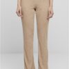 Women's ribbed trousers beige