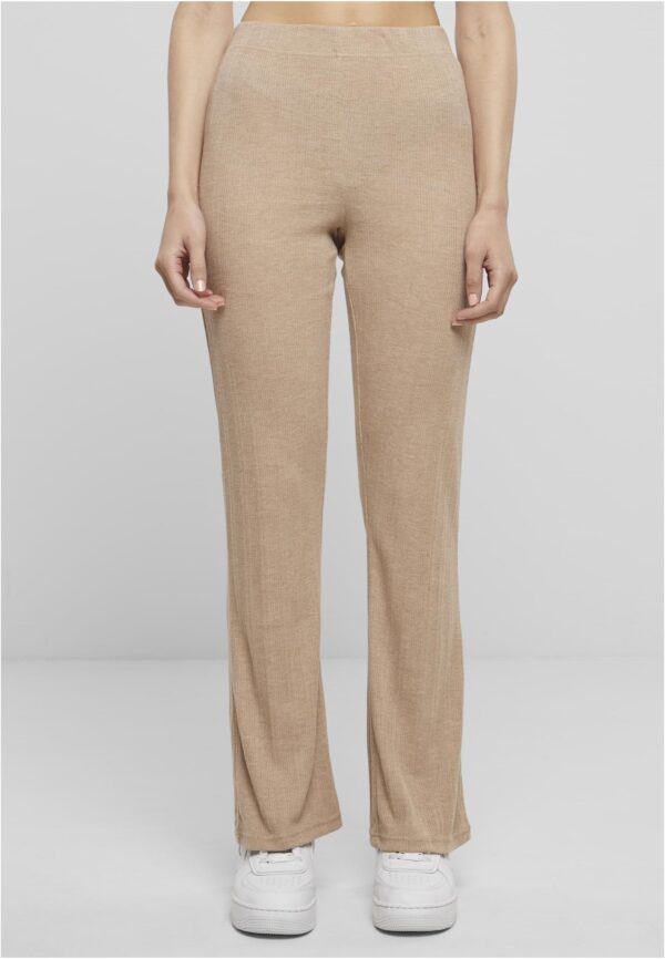 Women's ribbed trousers beige
