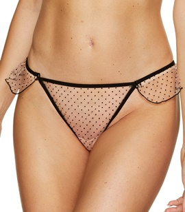 Women's romantic thong Clio / S - beige
