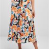 Women's satin midi skirt AOP magicmangoabstract