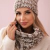 Women's set Flawia K269 beige + brown