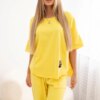 Women's set T-shirt + pants - yellow