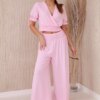 Women's set blouse + trousers - light pink