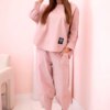 Women's set sweatshirt + pants Punto - powder