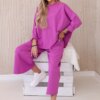Women's set sweatshirt + pants - purple