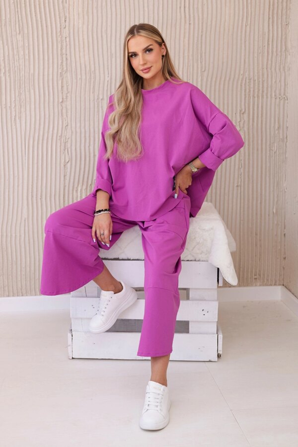 Women's set sweatshirt + pants - purple