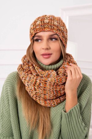 Women's set with fleece 4 Pory Roku K263 camel+foxy