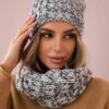 Women's set with fleece Merry K202 graphite + gray