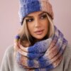 Women's set with mocher K208 beige+purple