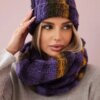 Women's set with mocher K208 purple + dark blue