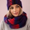 Women's set with mocher K208 red + purple blue