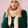 Women's set with scarf Adrianna K417 beige
