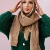 Women's set with scarf Adrianna K417 camel
