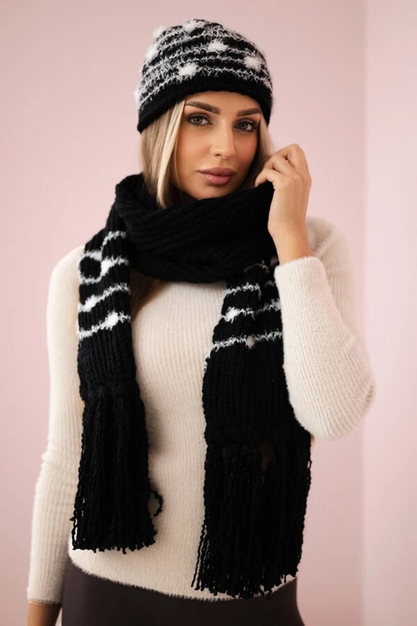 Women's set with scarf Anika K304 black