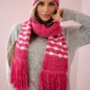 Women's set with scarf Anika K304 raspberry