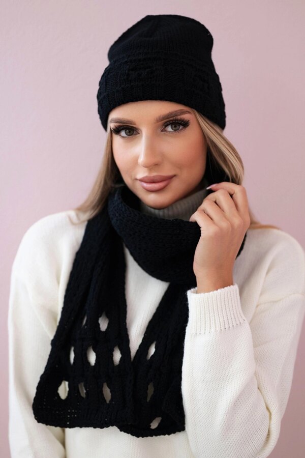 Women's set with scarf Julita K382 black