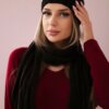 Women's set with scarf Melania K389 brown