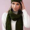 Women's set with scarf Michalina K415 khaki