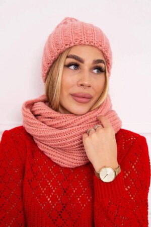 Women's set with thick ribs P100 pink