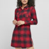Women's shirt dress navy blue/red