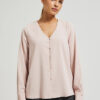Women's shirt with decorative buttons MOODO - pink