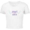 Women's short T-shirt Angel Aura white