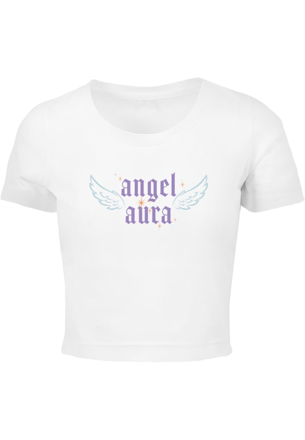 Women's short T-shirt Angel Aura white