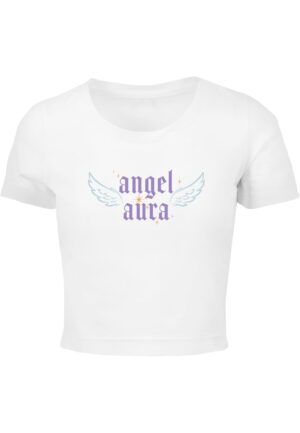 Women's short T-shirt Angel Aura white