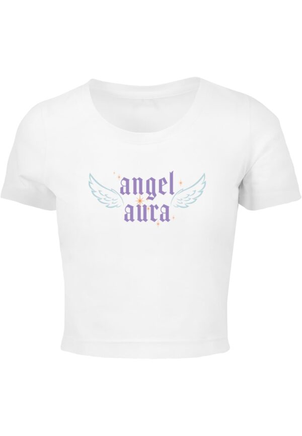 Women's short T-shirt Angel Aura white
