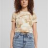 Women's short T-shirt Cropped Camo light/camouflage