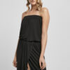 Women's short bandeau dress made of viscose black