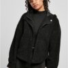 Women's short jacket Sherpa black