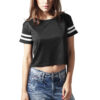 Women's short mesh t-shirt blk/wht