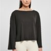 Women's short modal neckline Bateau with long sleeves