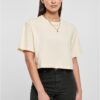 Women's short oversized t-shirt whitesand
