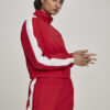 Women's short striped jacket with stopwatches red/wht