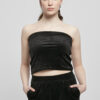 Women's short velvet top black