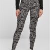 Women's soft leggings AOP blacknewpaisley
