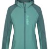 Women's softshell running jacket Kilpi BALANS-W dark green