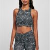 Women's sports bra Tie Dye black/white