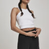 Women's square short top white