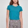 Women's stretch jersey Cropped Tee watercolor