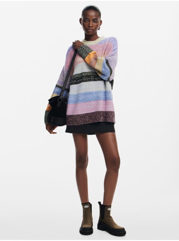Women's striped sweater Desigual Moncton - Women