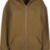 Women's summer olive zip-up sweatshirt