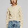 Women's sweater Check Knit sand