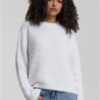 Women's sweater Feather Mock Neck white