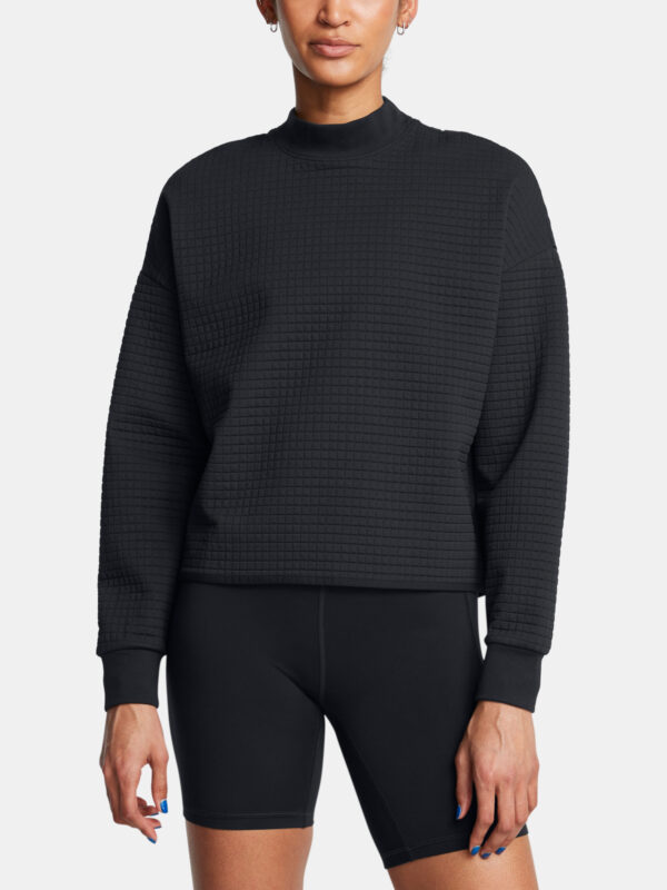 Women's sweatshirt Under Armour Unstoppable Flc Grid Mock LS-BLK - Women's