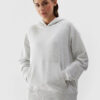 Women's sweatshirt without fastening and hooded 4F - grey