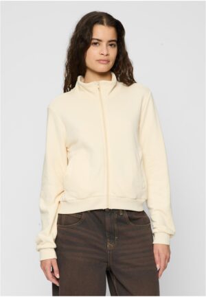 Women's sweatshirt without hood Terry Track cream