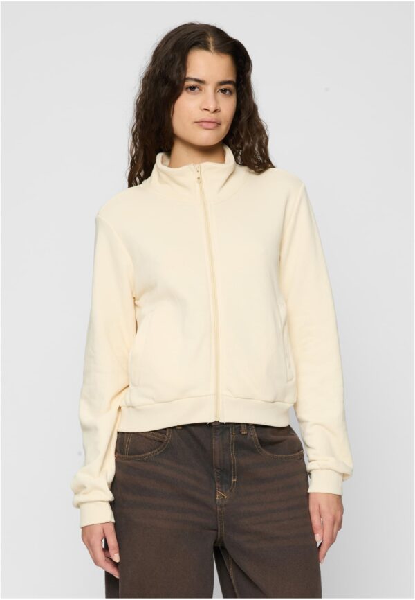 Women's sweatshirt without hood Terry Track cream